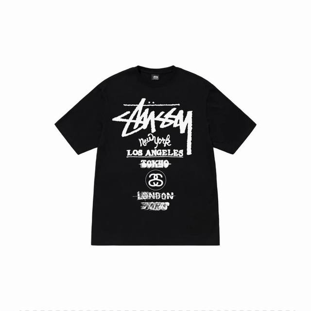 190#Stussy high quality short sleeves, 260g double yarn fabric, available now, l