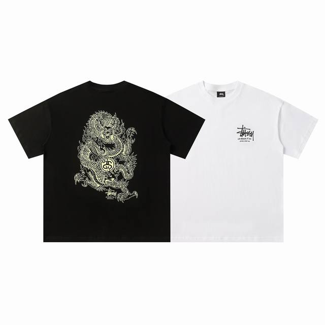 161#Stussy high quality short sleeves, 260g double yarn fabric, available now, l