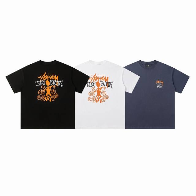 165#Stussy high quality short sleeves, 260g double yarn fabric, available now, l