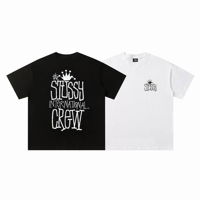 152#Stussy high quality short sleeves, 260g double yarn fabric, available now, l