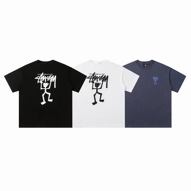 160#Stussy high quality short sleeves, 260g double yarn fabric, available now, l