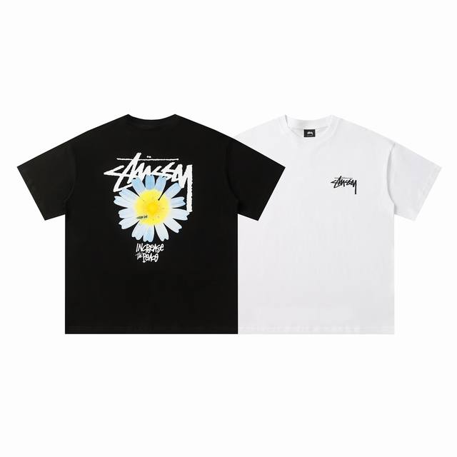 151#Stussy high quality short sleeves, 260g double yarn fabric, available now, l