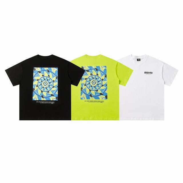 155#Stussy high quality short sleeves, 260g double yarn fabric, available now, l