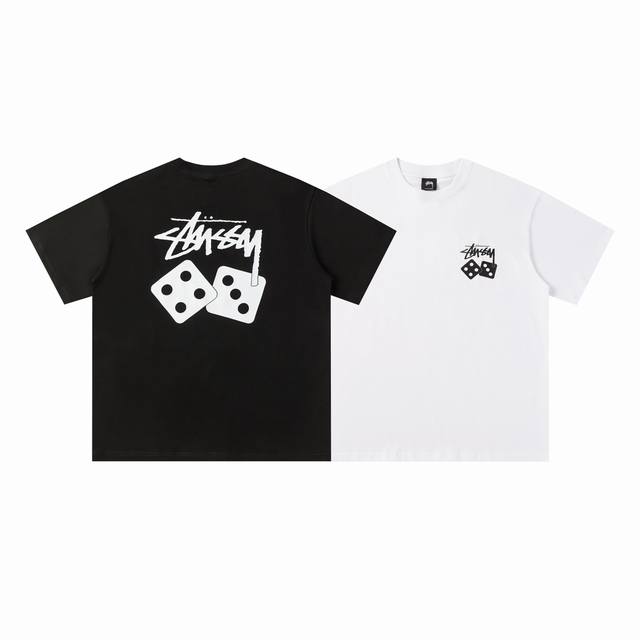 132#Stussy high quality short sleeves, 260g double yarn fabric, available now, l