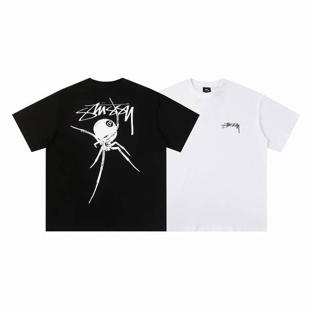 128#Stussy high quality short sleeves, 260g double yarn fabric, available now, l