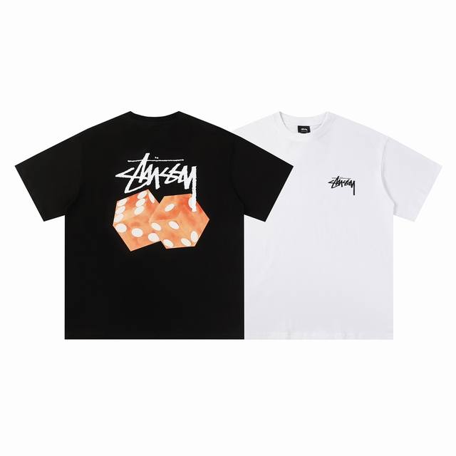 119#Stussy high quality short sleeves, 260g double yarn fabric, available now, l