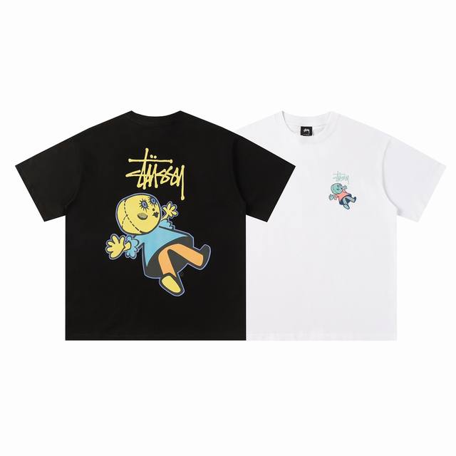 121#Stussy high quality short sleeves, 260g double yarn fabric, available now, l