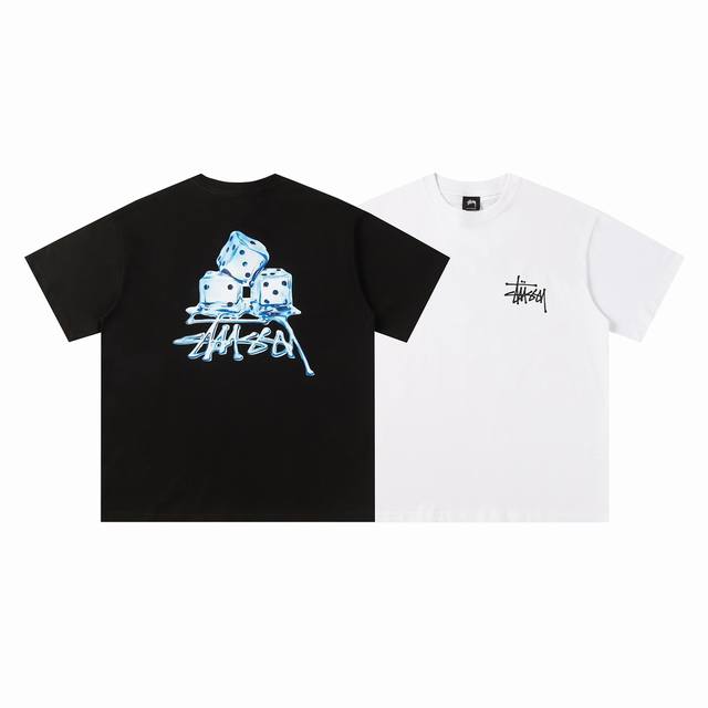 131#Stussy high quality short sleeves, 260g double yarn fabric, available now, l