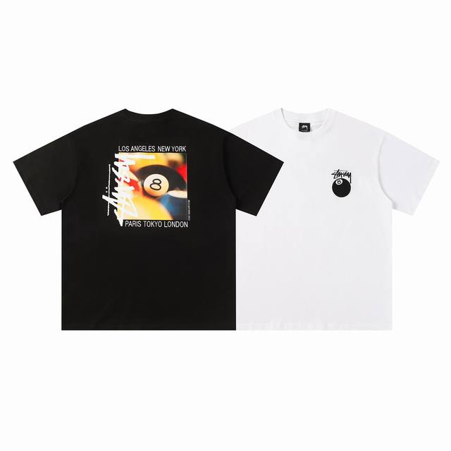 136#Stussy high quality short sleeves, 260g double yarn fabric, available now, l