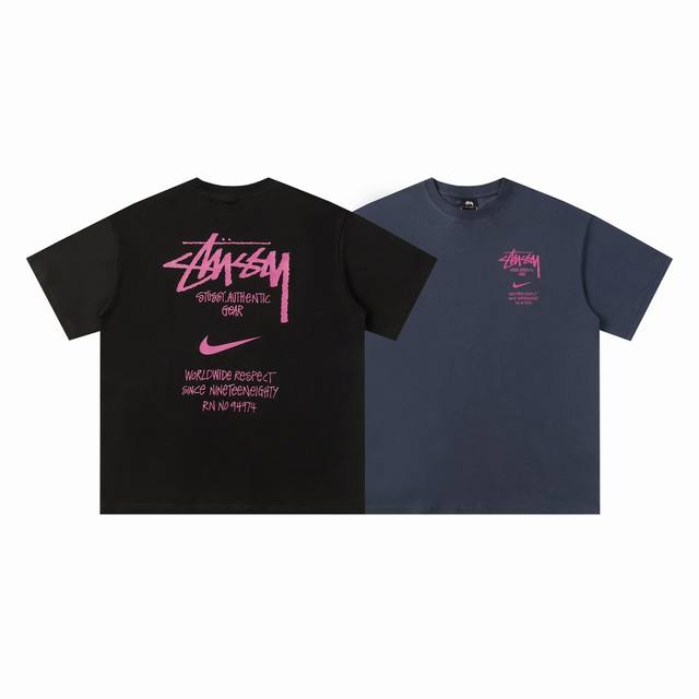 164#Stussy high quality short sleeves, 260g double yarn fabric, available now, l