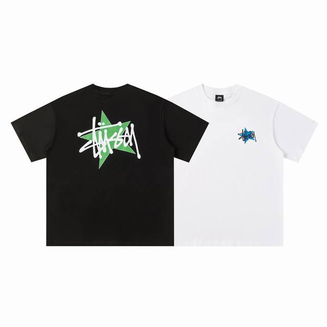 139#Stussy high quality short sleeves, 260g double yarn fabric, available now, l