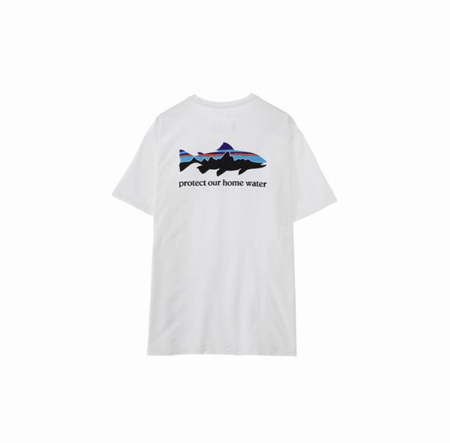 709 Patagonia digital direct printing cotton short-sleeved T-shirt, 260g high-de