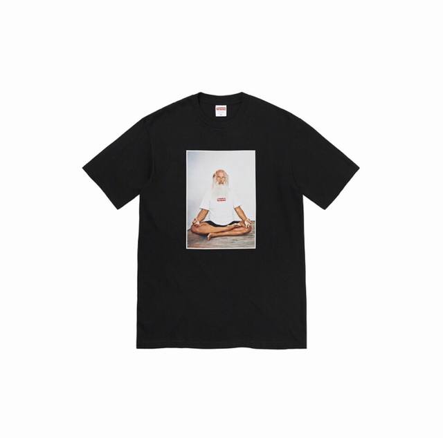 855 Supreme Week 1 Rick Rubin Tee Meditation Character Print Round Neck Short Sl