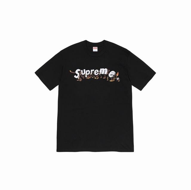 854 Supreme Week 8 Apes Tee ape logo letter print round neck short sleeve T-shir