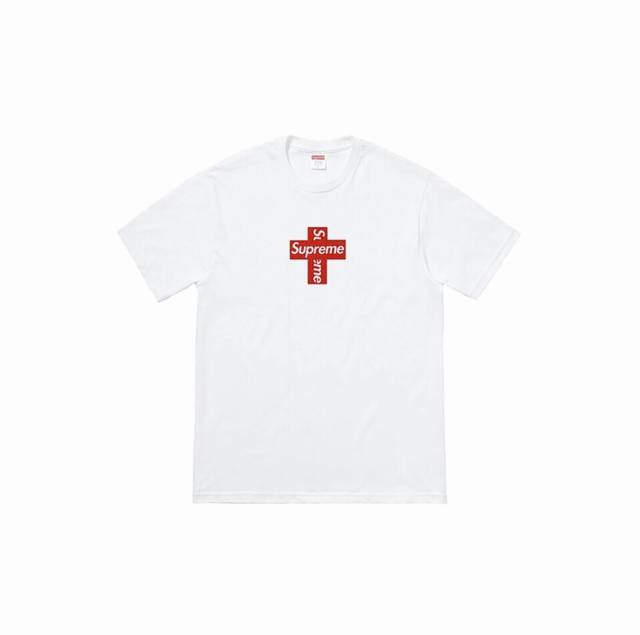 851 Supreme Week 17 Cross Box Logo Tee Cross Logo round neck short-sleeved T-shi