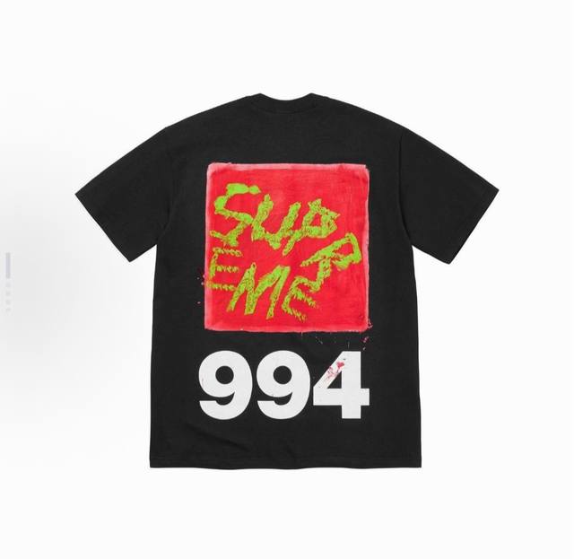 8021 Supreme X Corteiz joint model Fw23 Week18 Rule The World Tee chest print sh