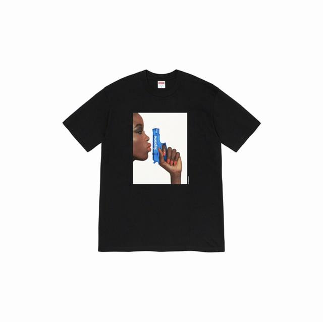 853 Supreme Week 1 Water Pistol Tee Water Pistol Print Round Neck Short Sleeve T