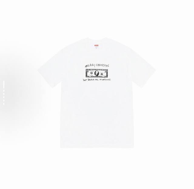 899 Supreme Week 18 Spend It Tee New US dollar pattern letter print round neck s