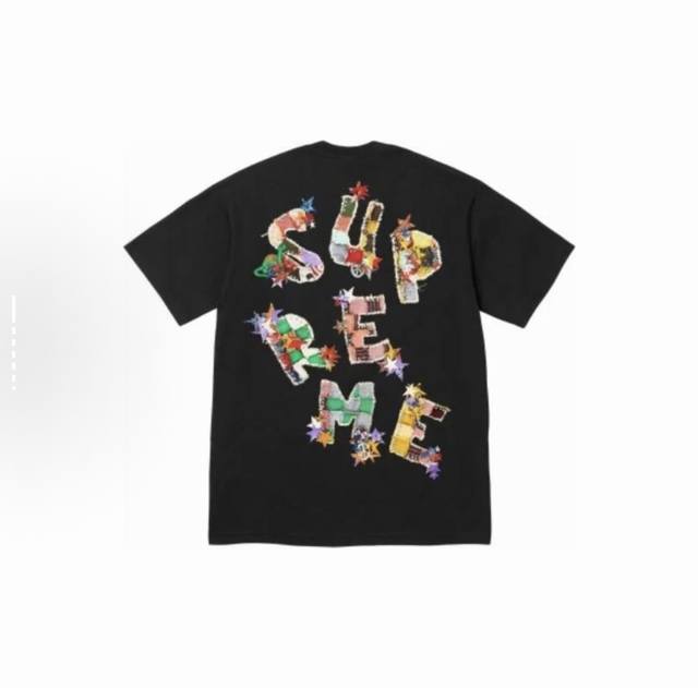 892 Supreme Ss24 Week1 Letter Printed Round Neck Short Sleeve T-shirt Unisex Siz