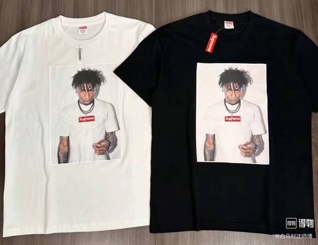 878 Supreme Fw23 Autumn and Winter Series Week1 Nba Youngboy Tee Character Print