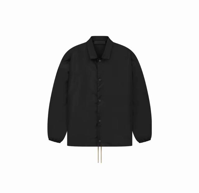 top version Fear Of God Essentials The Black Collection Coaches Jacket Jet Black
