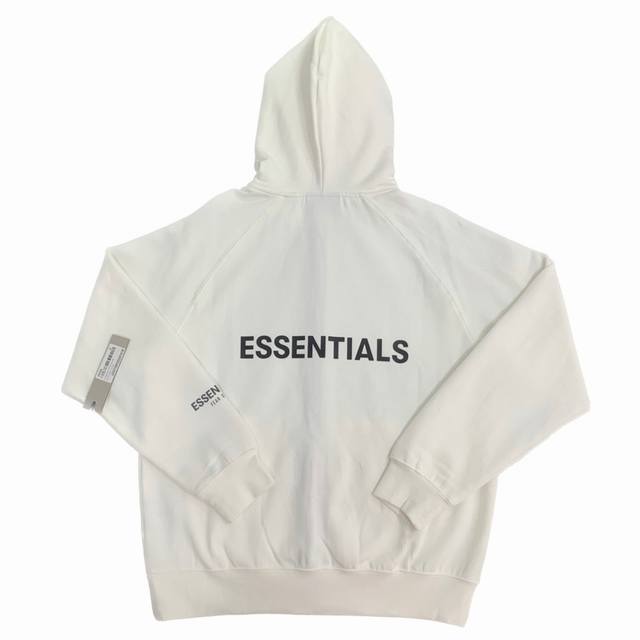 Style No. 022 White top version Fear Of God Essentials Fog back glued letter zip