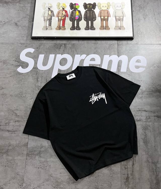 A330# Stussy Love Series Counter Retro Couple Print Short Sleeve T Drop Shoulder