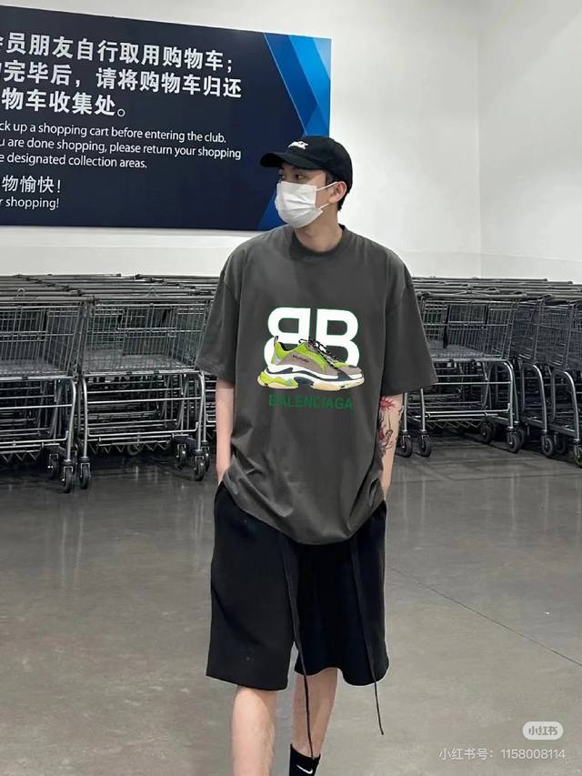 Model No. A323# Balenciaga counter synchronized new dad shoes double B letter jo