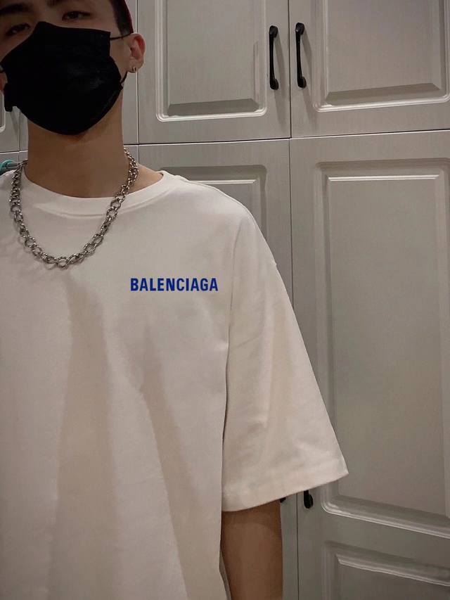 Style No. A263# Balenciaga two-color large logo short-sleeved T-shirt Selected X