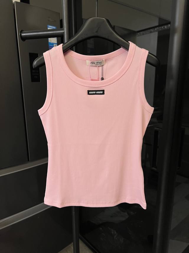 The next day Miumiu Miu Miu 25Ss high-cut plain stretch women's three-color vest