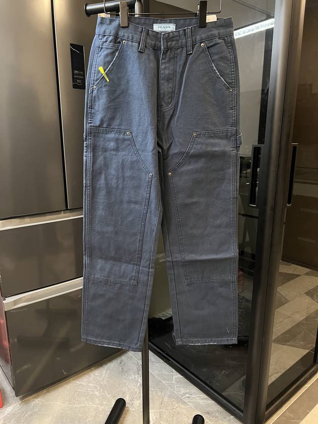 The next day Prada 25Fw French lumberjack jeans navy blue Custom-made dyed twill