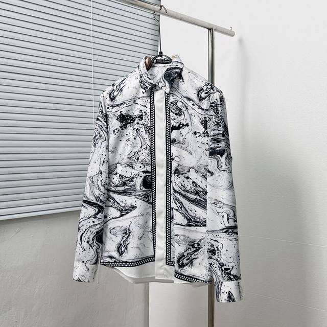 Dolce&Gabban* Impressionist Abstract Counterpoint Print Shirt Size: M-3Xl