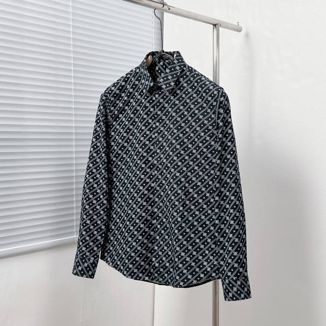 Fend* Fendi twill Ff counter-print shirt Size: M-3Xl
