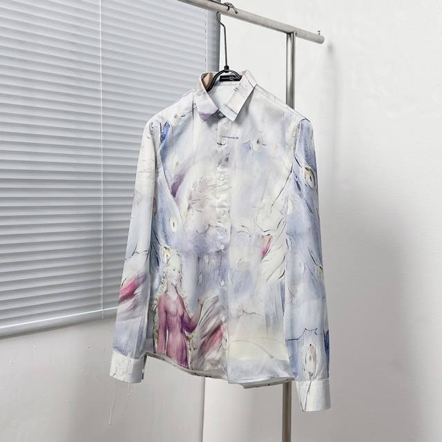 Alexander Mcquee* Alexander McQueen Monet painting angel girl print shirt Size: