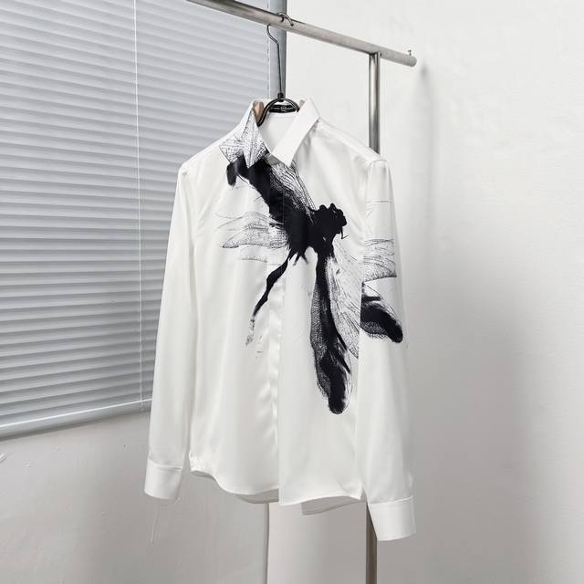 Alexander Mcquee* Alexander McQueen dragonfly upward print shirt Size: M-3Xl
