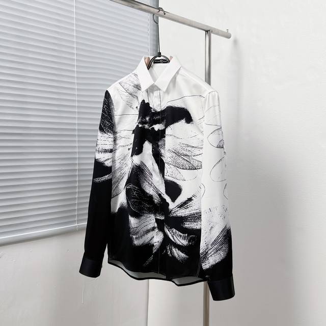 Alexander Mcquee* Alexander McQueen all-over dragonfly print shirt Size: M-3Xl