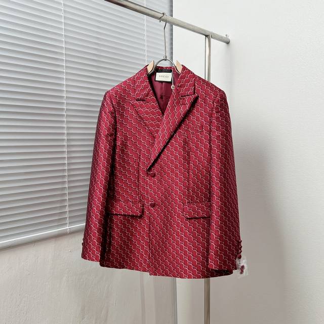 Gucc* Gucci Gg monogram jacquard suit button-down style Size: 48.50.52.54.56.58