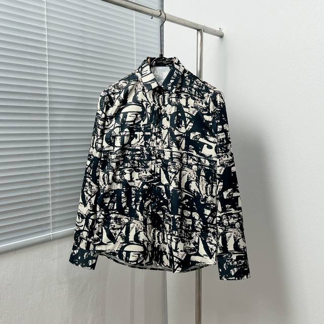 Alexander Mcquee* Alexander McQueen all-over graffiti print shirt Size: M-3Xl