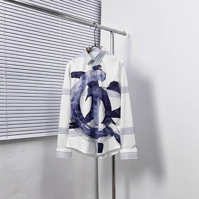Dio* Dior Cd ink-splashed printed shirt Size: M-3Xl