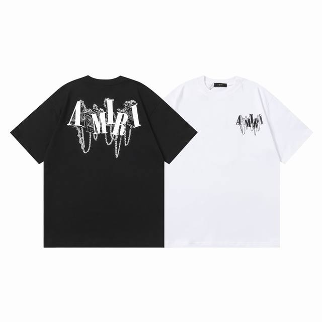 Style number: T005 Amiri 2025Ss new spring and summer pure cotton 280G double ya