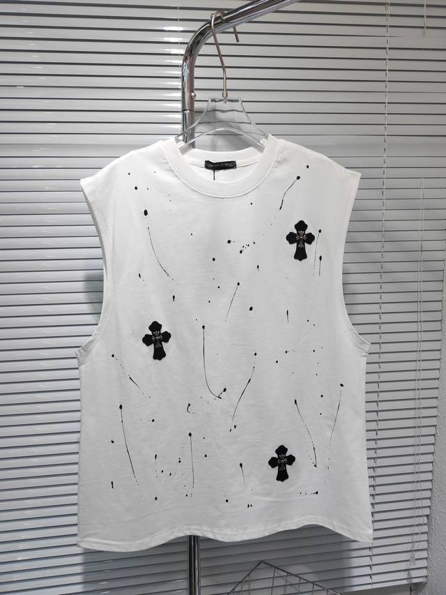 Style number: 3301 vest Color: black, white Ch Chrome Hearts 2025Ss spring and s