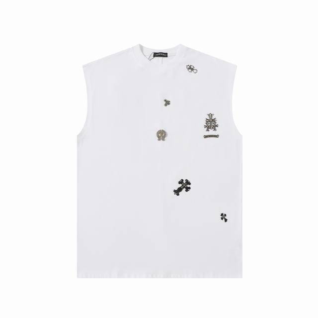 Style number: 3310 vest Color: black, white Ch Chrome Hearts 2025Ss spring and s