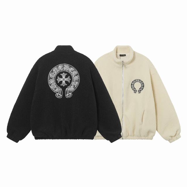 Style No. 825 Black Beige Ch Chrome Hearts Ss catwalk lambskin coat It took a mo