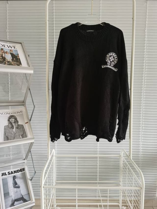 Chrome Hearts new autumn and winter hole knitted cross sweater Style number: L06