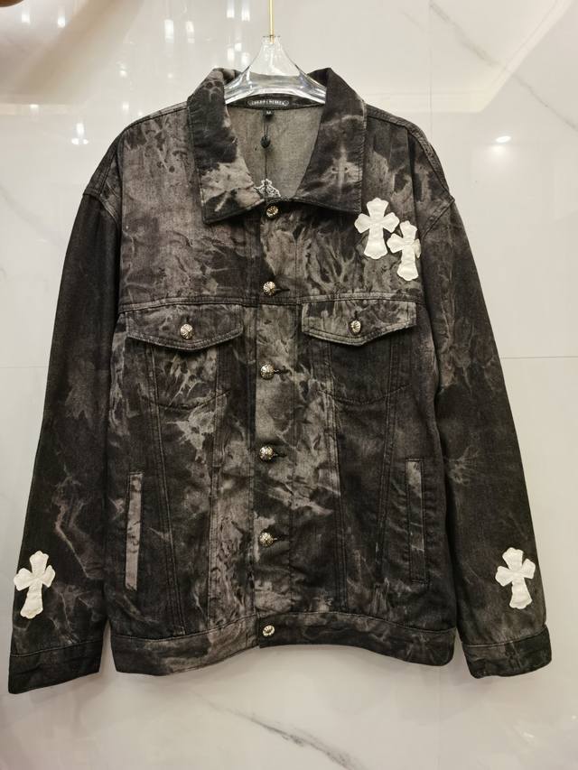 Chrome Hearts new tie-dye gradient embroidered denim jacket Style number: 333 Si