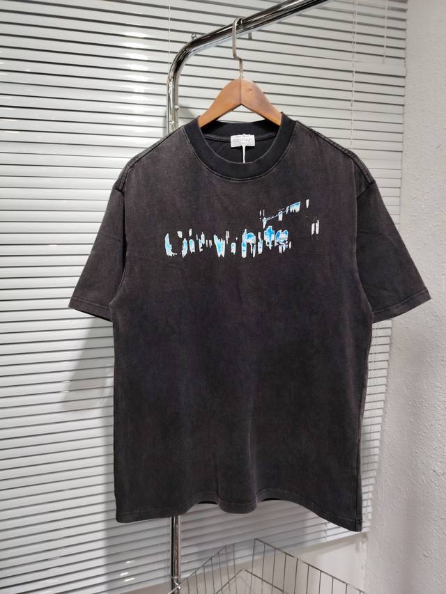 Style number: K2222 Off- White 2025Ss new spring and summer pure cotton 300G dou