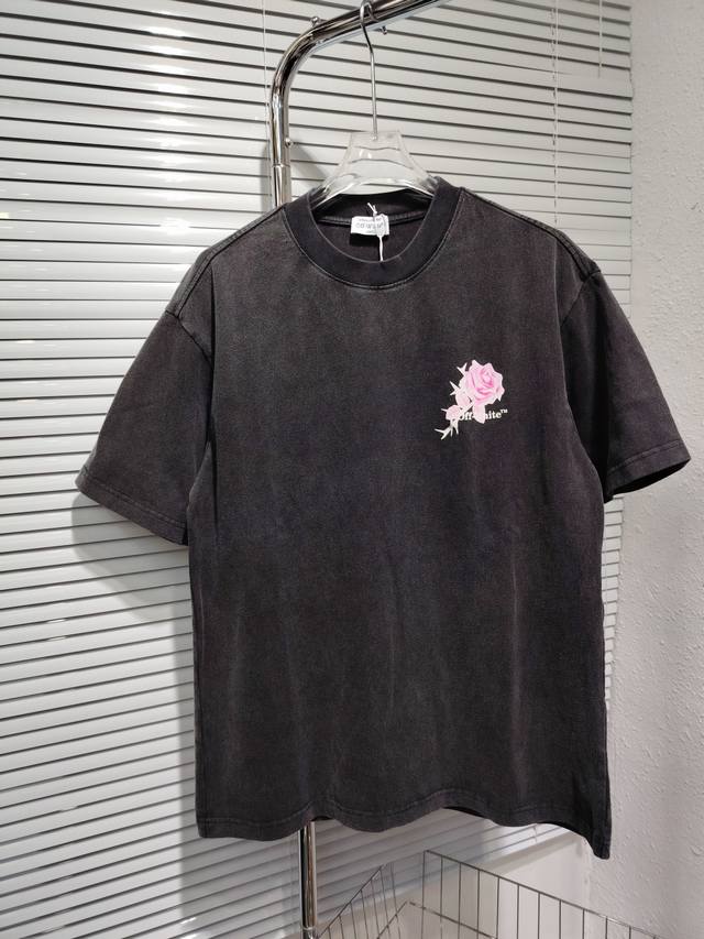 Style number: K1199 Off- White 2025Ss new spring and summer pure cotton 300G dou