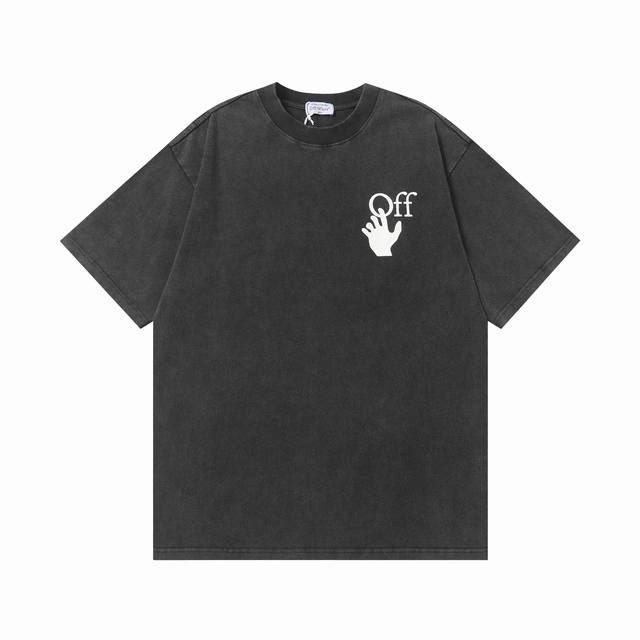Style number: K0303 Off- White 2025Ss new spring and summer pure cotton 300G dou