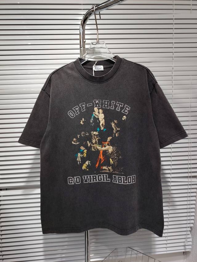 Style number: K0077 Off- White 2025Ss new spring and summer pure cotton 280G dou