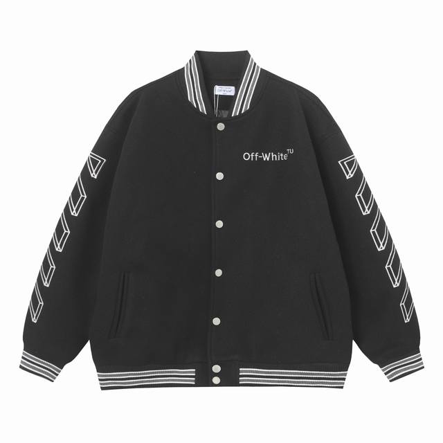Off White W039 style Size: M Lxl Xxl Offwhite24Ss catwalk style baseball jacket